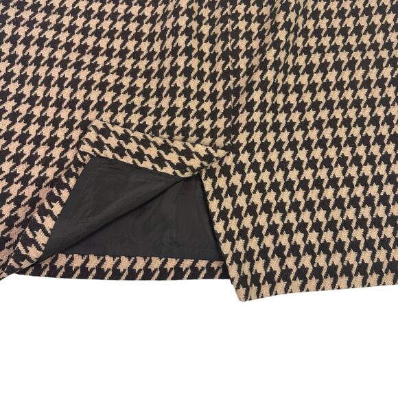 Talbots Women's Houndstooth Wool Blend Skirt size 14 Brown Camel - Picture 4 of 6